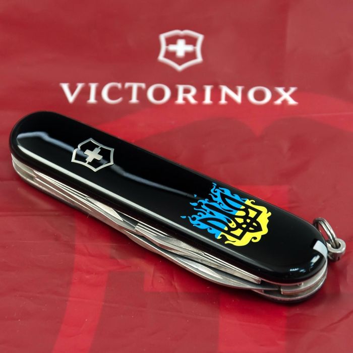 Складной нож Victorinox SPARTAN UKRAINE огненный Трезубец 1.3603.3_T0316u купить недорого в Ты Купи