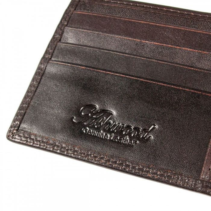 Англійський чоловічий шкіряний гаманець Ashwood 1211 VT Brown купити недорого в Ти Купи