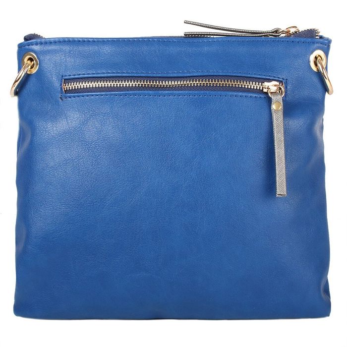 Женская сумка из кожзаменителя LASKARA lk-10238-blue-silver купить недорого в Ты Купи