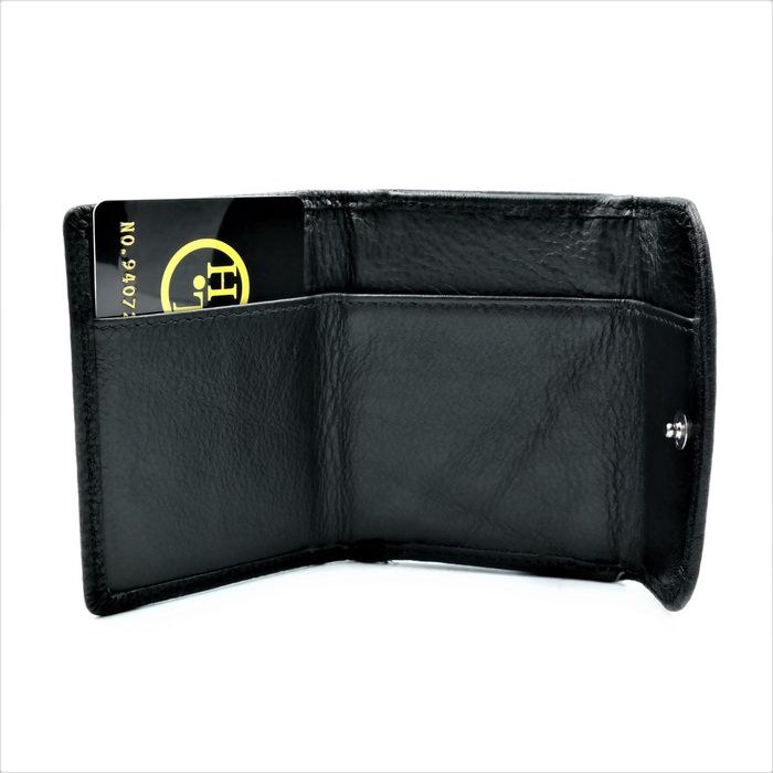 Чоловічий шкіряний міні гаманець Weatro 9 х 7,5 х 2 см Чорний wtro-nw-168-40-01 купить недорого в Ты Купи