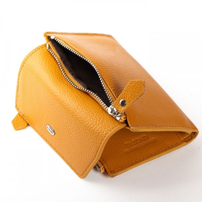 Женский кожаный кошелек Classik DR. BOND WN-23-12 yellow купить недорого в Ты Купи