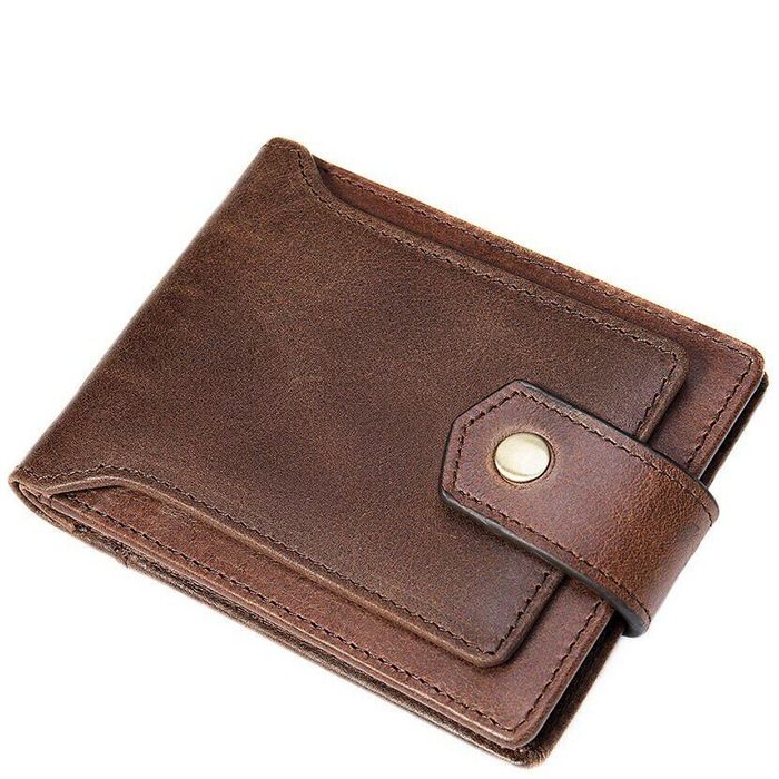 Чоловіче коричневе портмоне з натуральної шкіри Vintage 20241 купити недорого в Ти Купи