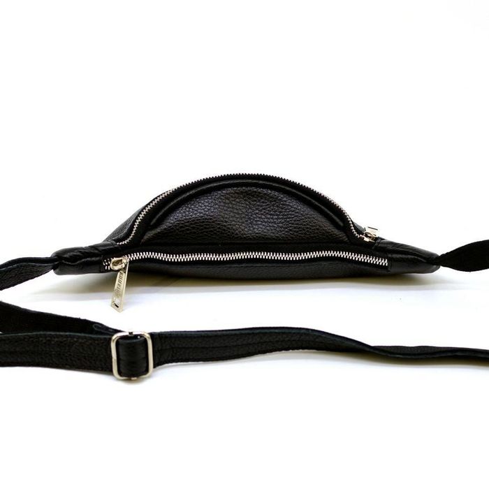 Кожаная черная сумка на пояс унисекс TARWA fa-3034-3md купить недорого в Ты Купи