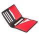 Кожаный картхолдер с RFID защитой Visconti vsl31 blk/red