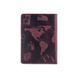 Кожаная фиолетовая обложка на паспорт HiArt PC-01 7 wonders of the world Фиолетовый