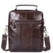 Чоловіча шкіряна сумка Vintage 14748 Темно-коричневий