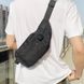 Мужская текстильная сумка на пояс черная Confident AT09-23225A