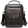 Мужская кожаная тёмно-коричневая сумка Vintage 14996