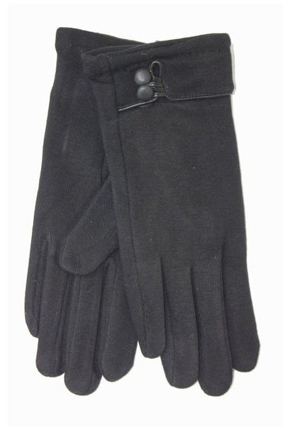 8,5 - Жіночі чорні стрейчеві рукавички на хутряному утеплювачі купити недорого в Ти Купи