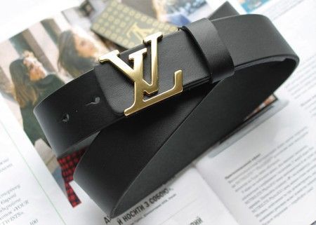 Кожаный ремень LV в коробке черный lv__03 купить недорого в Ты Купи