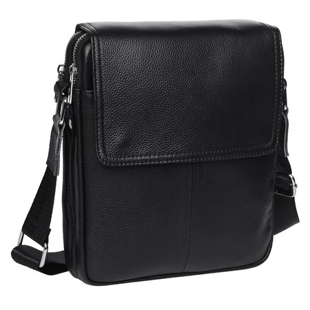 Чоловічі шкіряні сумки через плече Keizer K13508-black купити недорого в Ти Купи