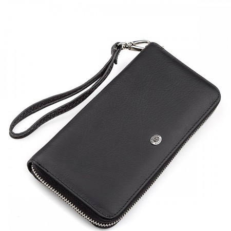 Чоловічий шкіряний гаманець ST Leather 18422 (ST45) Чорний купити недорого в Ти Купи