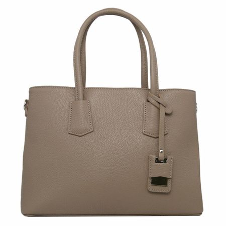 Класична жіноча шкіряна бежева сумка Firenze Italy F-IT-7601B купити недорого в Ти Купи