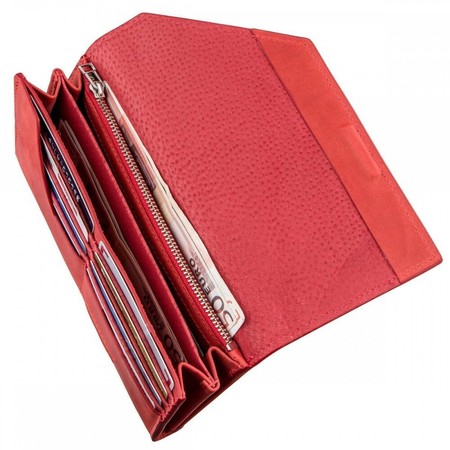 Женский кожаный красный кошелёк GRANDE PELLE 11216 купить недорого в Ты Купи
