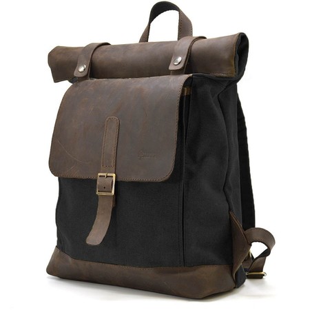 Чоловічий рюкзак зі шкіри та полотна TARWA RGC-5191-3MD купити недорого в Ти Купи