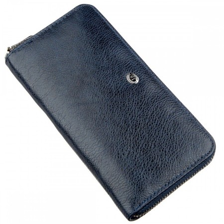 Жіночий темно-синій гаманець з натуральної шкіри ST Leather 18864 Темно-синій купити недорого в Ти Купи