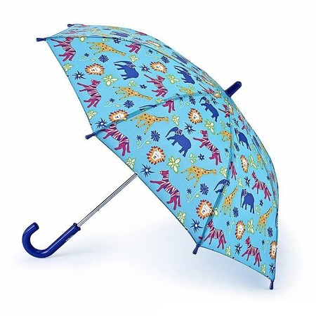 Детский механический зонт-трость Fulton Junior-4 C724 - Jungle Chums (Джунгли) купить недорого в Ты Купи
