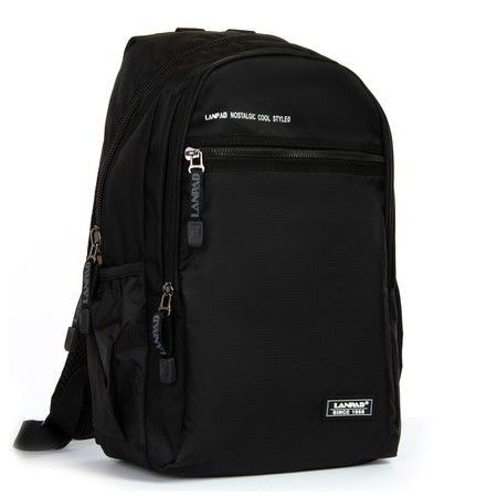 Рюкзак чоловічий з нейлону Lanpad 83014 black купити недорого в Ти Купи