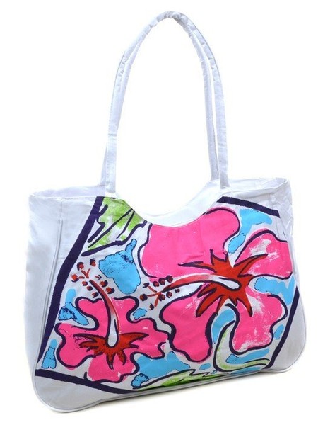 Женская белая пляжная сумка Podium 1353 white купить недорого в Ты Купи