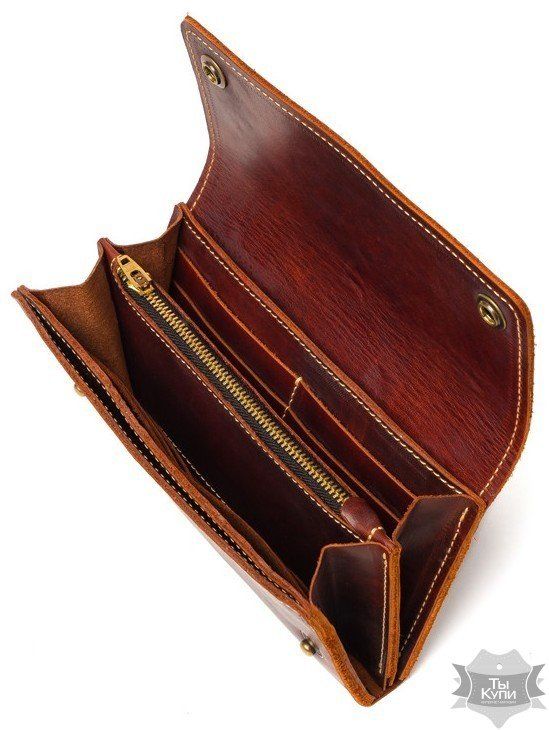 Жіночий гаманець ручної роботи Gato Negro Alfa Big коричневий купити недорого в Ти Купи
