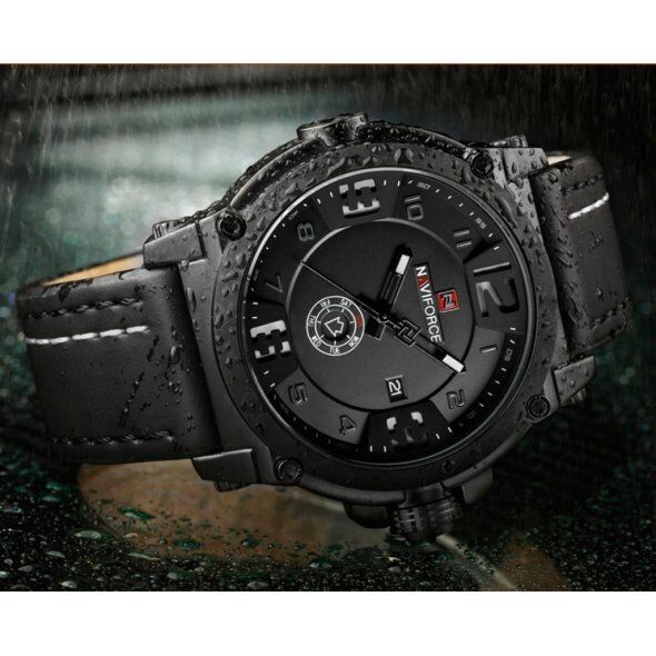 Чоловічий годинник NAVIFORCE PLAZA BLACK NF9099 (один тисячі двісті двадцять п'ять) купити недорого в Ти Купи
