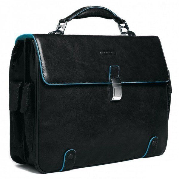Чоловічий чорний портфель Piquadro Blue Square (CA1066B2_N) купити недорого в Ти Купи