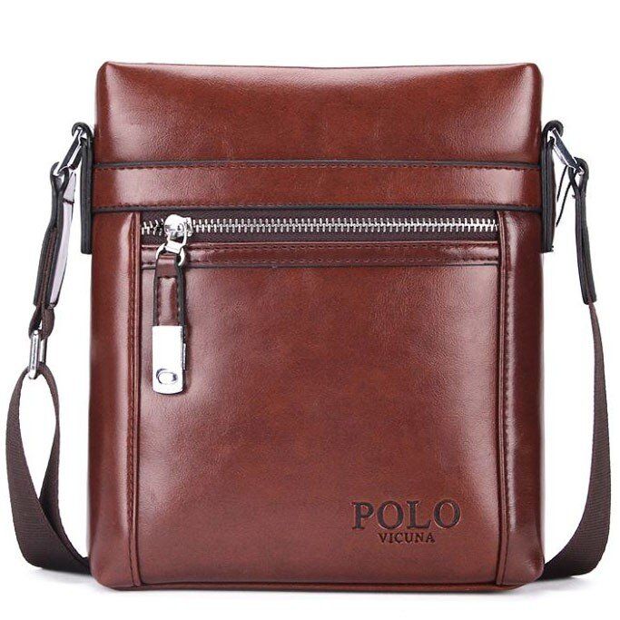 Чоловіча коричнева сумка через плече Polo 8806-2 купити недорого в Ти Купи
