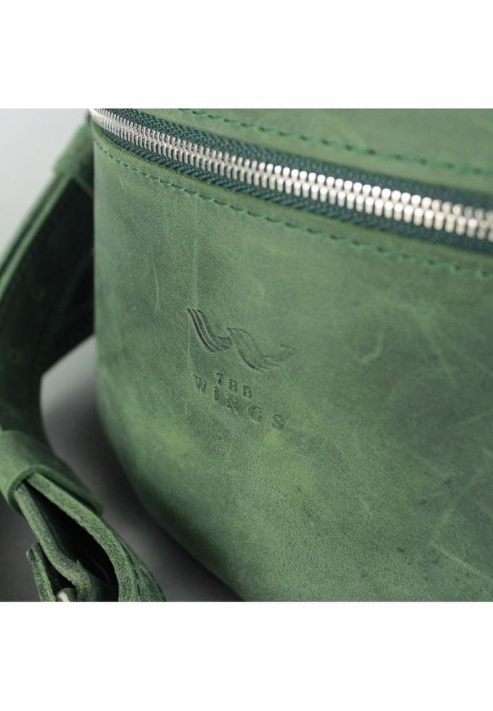 Женская кожаная поясная сумка зеленая винтажная TW-BELTBAG-GREEN-CRZ купить недорого в Ты Купи