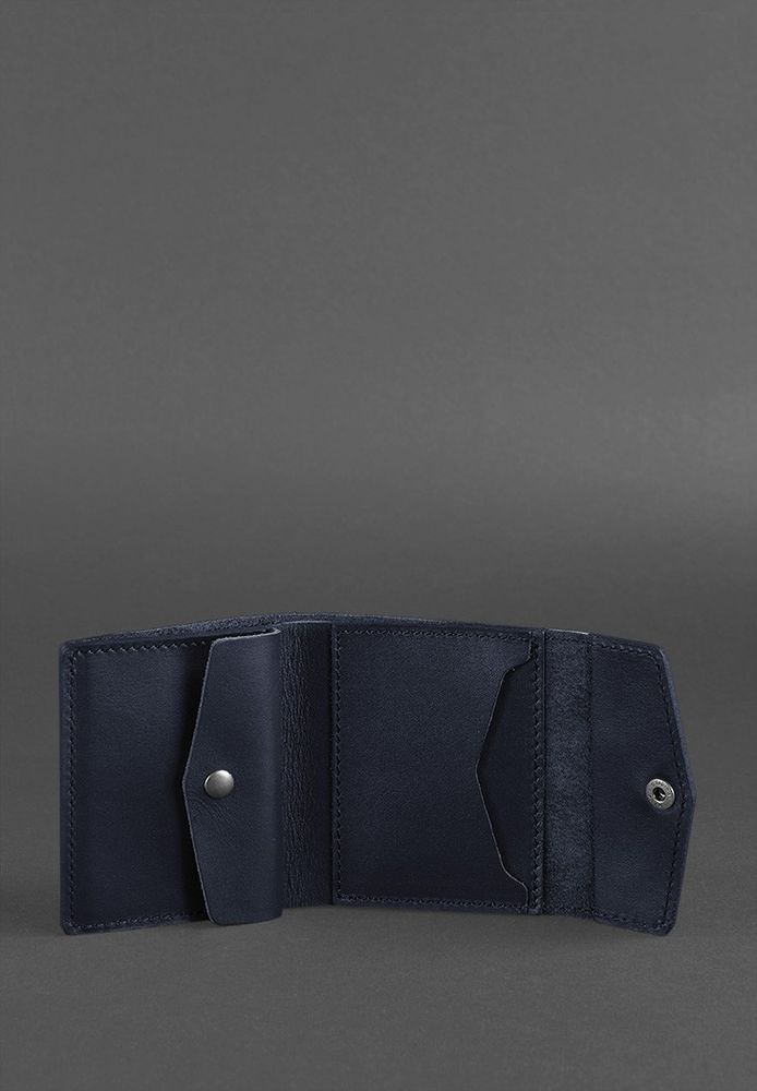 Жіночий шкіряний гаманець BlankNote 2.1 темно-синій Краст BN-W-2-1-NAVY-BLUE купити недорого в Ти Купи