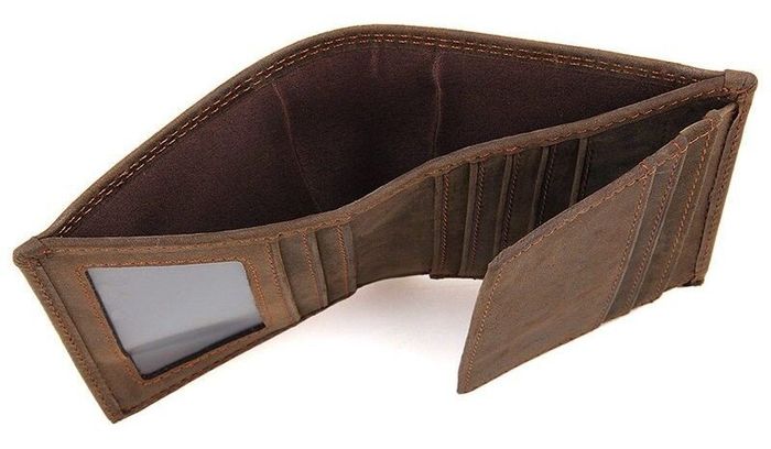 Чоловічий шкіряний гаманець Vintage 14429 Темно-коричневий купити недорого в Ти Купи