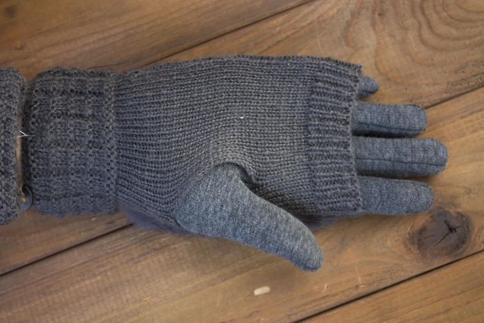 Жіночі рукавички поєднані розтягнення+сірі в’язання 1976s1 s купити недорого в Ти Купи
