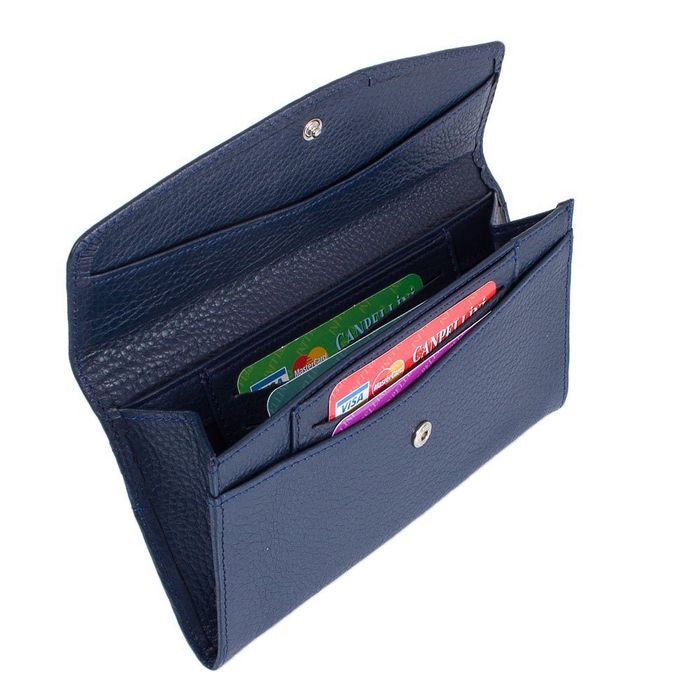 Женский кожаный синий кошелек CANPELLINI SHI2029-241 купить недорого в Ты Купи