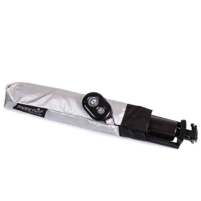 Сірий - Парасолька жіноча механічна з функцією селф-палки HAPPY RAIN u43998-1 купити недорого в Ти Купи