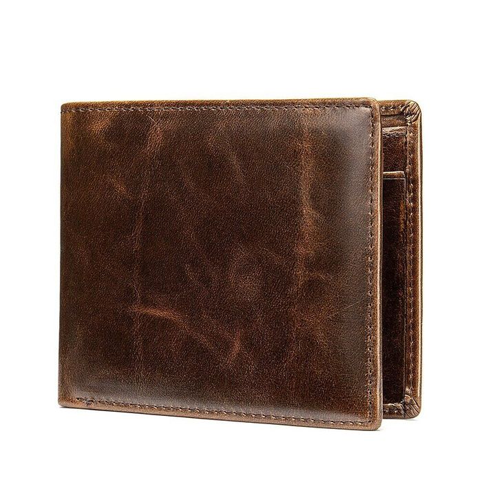Мужское коричневое портмоне из натуральной кожи Vintage 20240 купить недорого в Ты Купи
