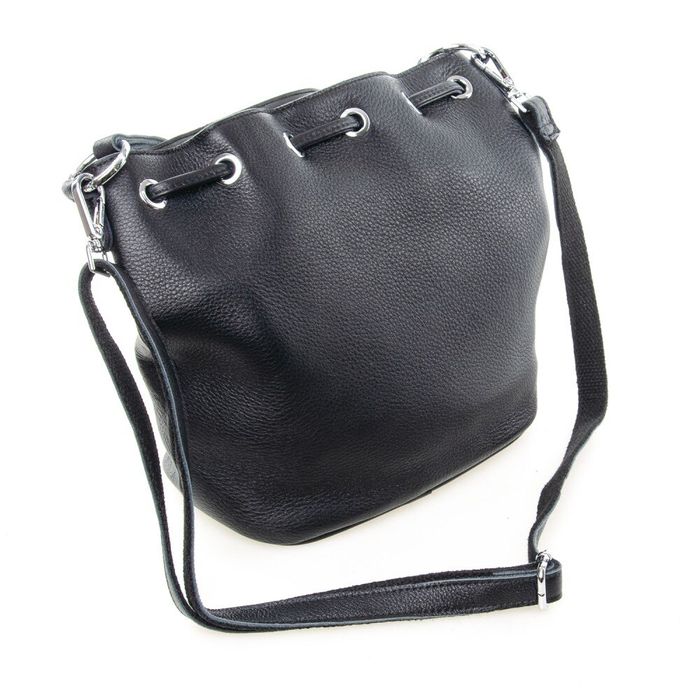 Женская черная кожаная сумка ALEX RAI 7-01 7110 black купить недорого в Ты Купи