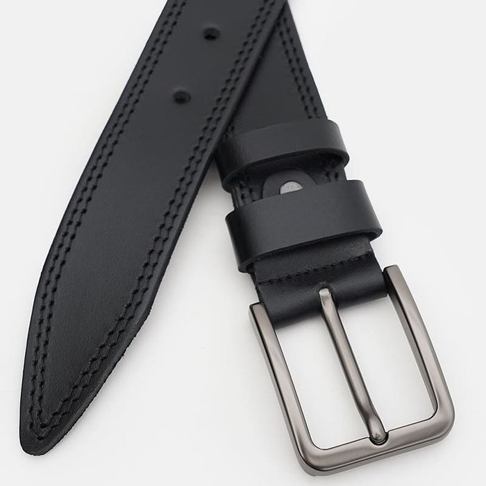 Мужской кожаный ремень Borsa Leather 125vfx83-black купить недорого в Ты Купи