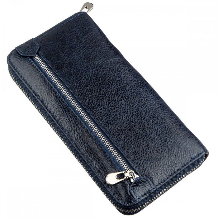 Жіночий темно-синій гаманець з натуральної шкіри ST Leather 18864 Темно-синій купити недорого в Ти Купи