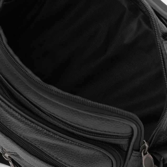 Мужская кожаная сумка барсетка Borsa Leather K16687-3-black купить недорого в Ты Купи