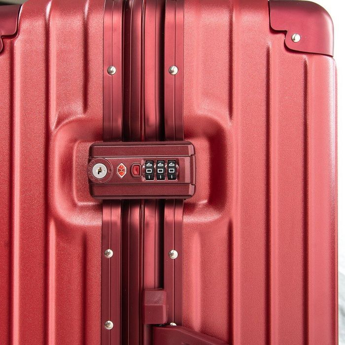 Комплект валіз 2/1 ABS-пластик PODIUM 06 wine-red замок 31494 купити недорого в Ти Купи