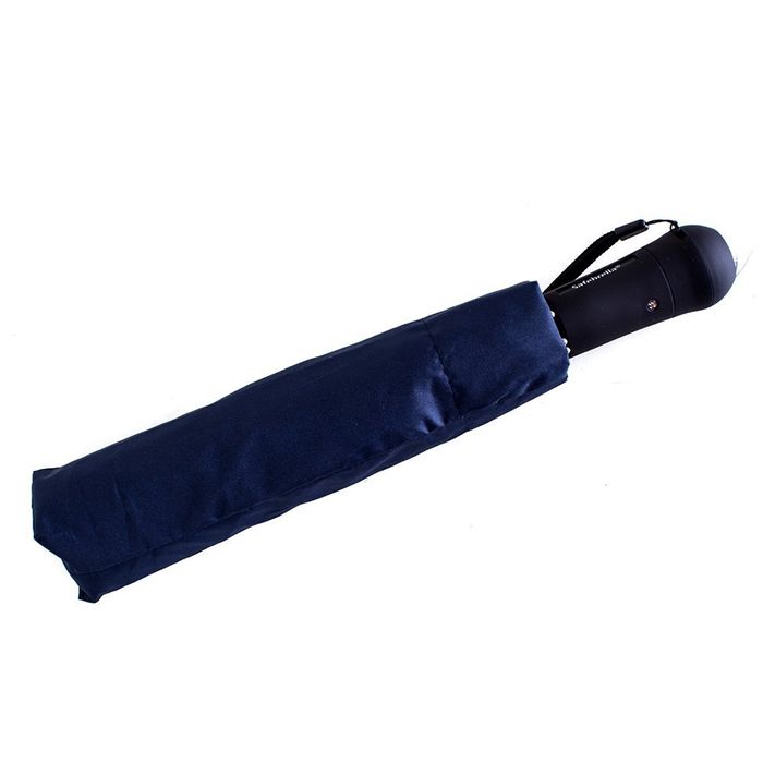 Полуавтоматический мужской зонт с фонариком и светоотражающими вставками FARE, серия «Safebrella» синий купить недорого в Ты Купи