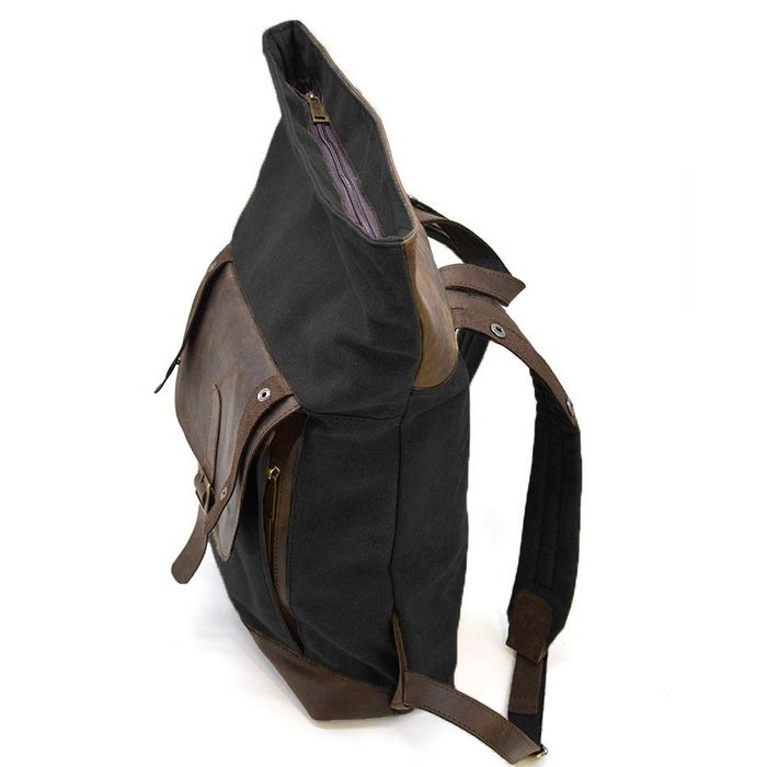 Мужской рюкзак из кожи и канваса TARWA RGc-5191-3md купить недорого в Ты Купи
