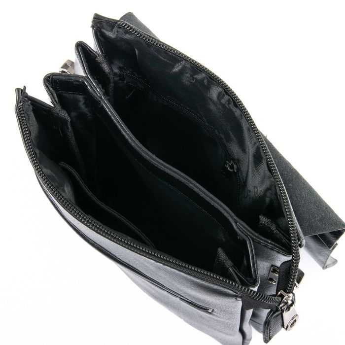 Мужская сумка через плечо из кожзама DR. BOND GL 210-2 black купить недорого в Ты Купи