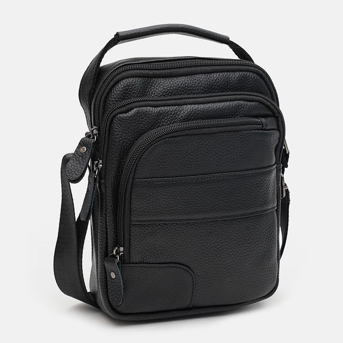 Мужская кожаная сумка Keizer K14031bl-black купить недорого в Ты Купи