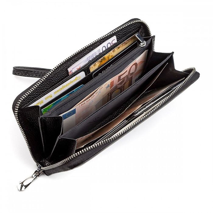 Чоловічий шкіряний гаманець ST Leather 18422 (ST45) Чорний купити недорого в Ти Купи