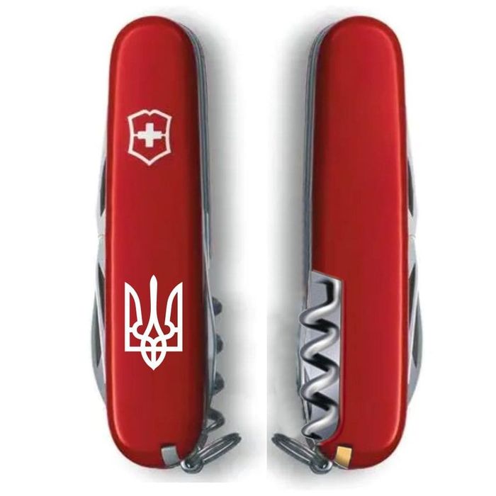 Складной нож Victorinox CLIMBER UKRAINE Трезубец бел. 1.3703_T0010u купить недорого в Ты Купи