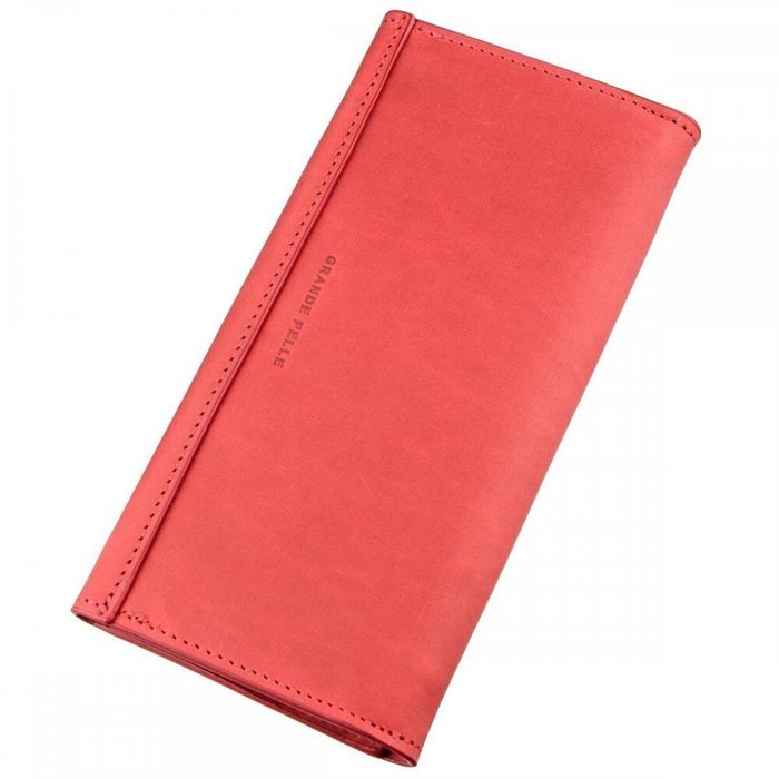 Женский кожаный красный кошелёк GRANDE PELLE 11216 купить недорого в Ты Купи