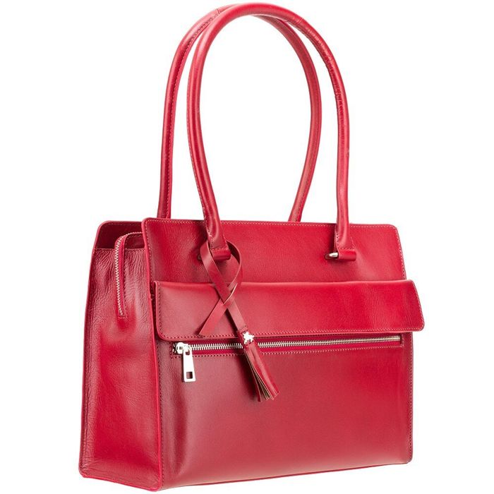 Шкіряна сумка Visconti ITL78 (Red) купити недорого в Ти Купи