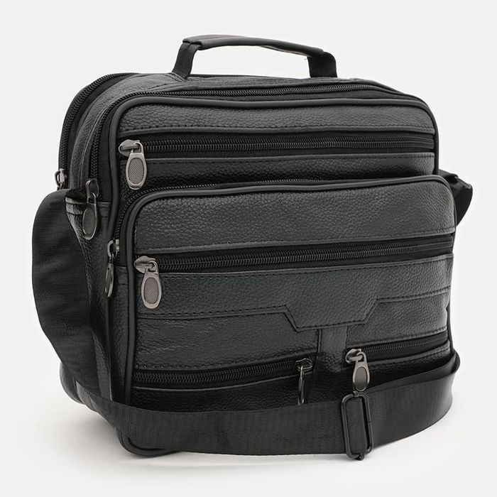 Мужская кожаная сумка барсетка Borsa Leather K16687-3-black купить недорого в Ты Купи