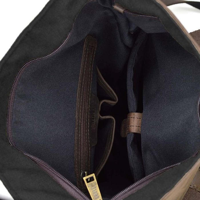 Чоловічий рюкзак зі шкіри та полотна TARWA RGC-5191-3MD купити недорого в Ти Купи