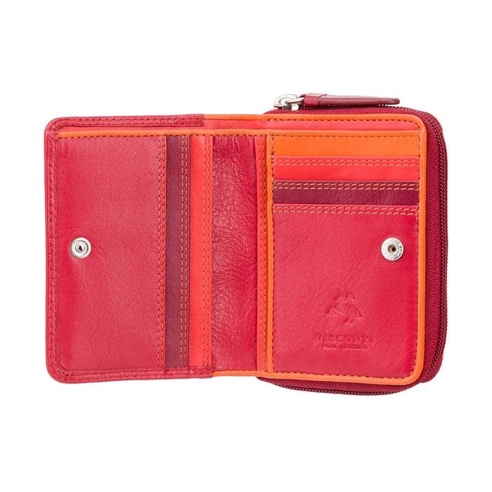 Жіночий шкіряний гаманець Visconti RB53 Hawaii c RFID (Red Multi) купити недорого в Ти Купи